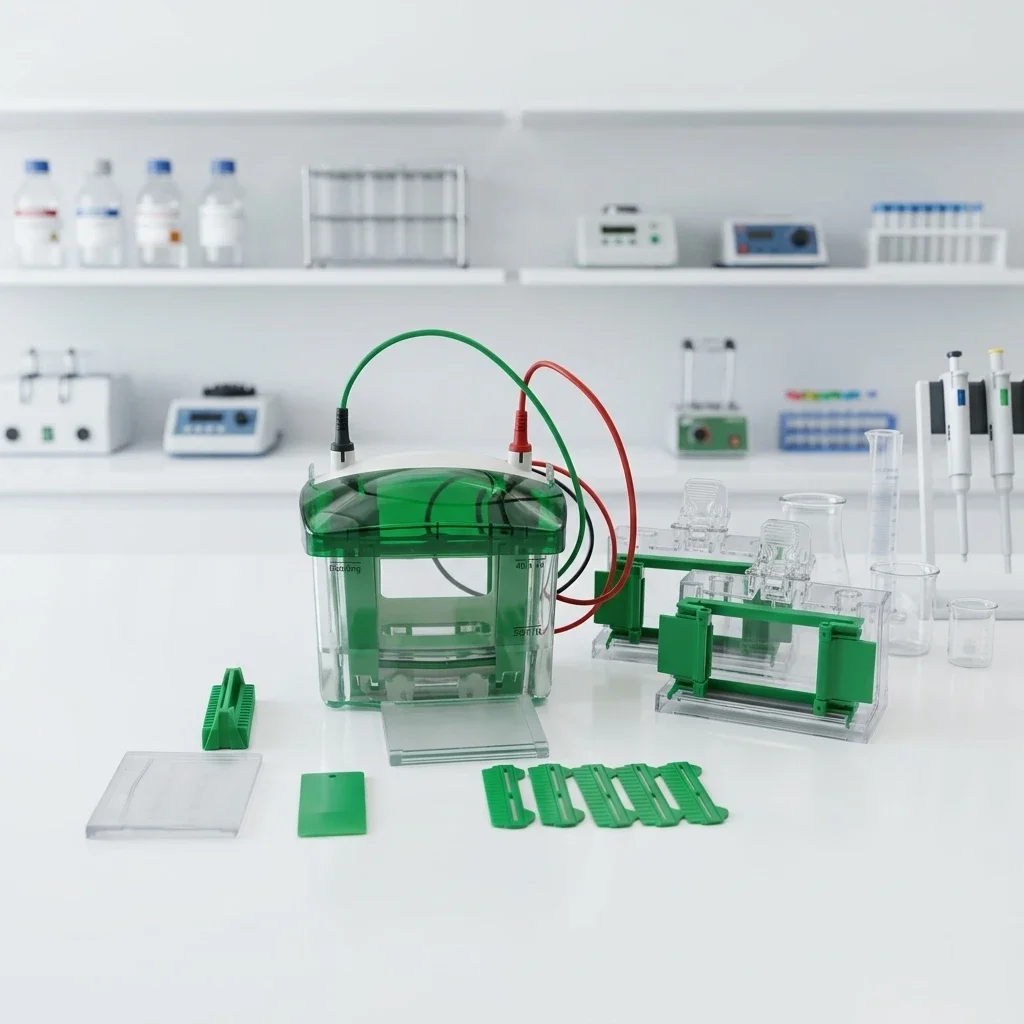 EPT-VT02 Protein Vertical Electrophoresis Cell for Gel Size 83x73mm Small PAGE Gel Electrophoresis Tank