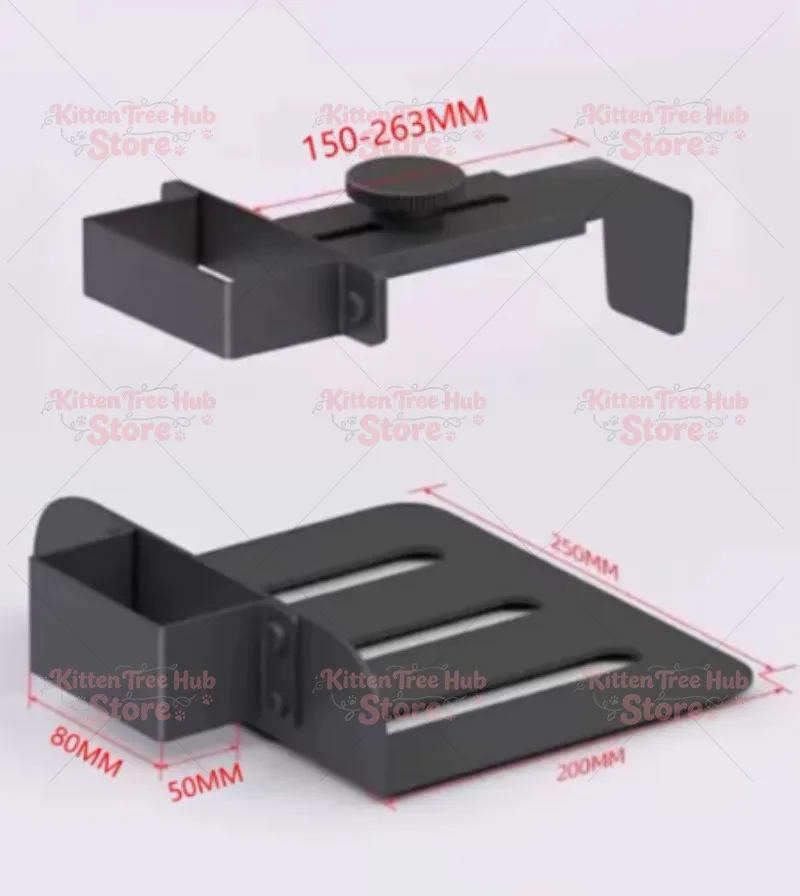 Split Hanging Chassis Bracket Desk Under Mount Host Hanger