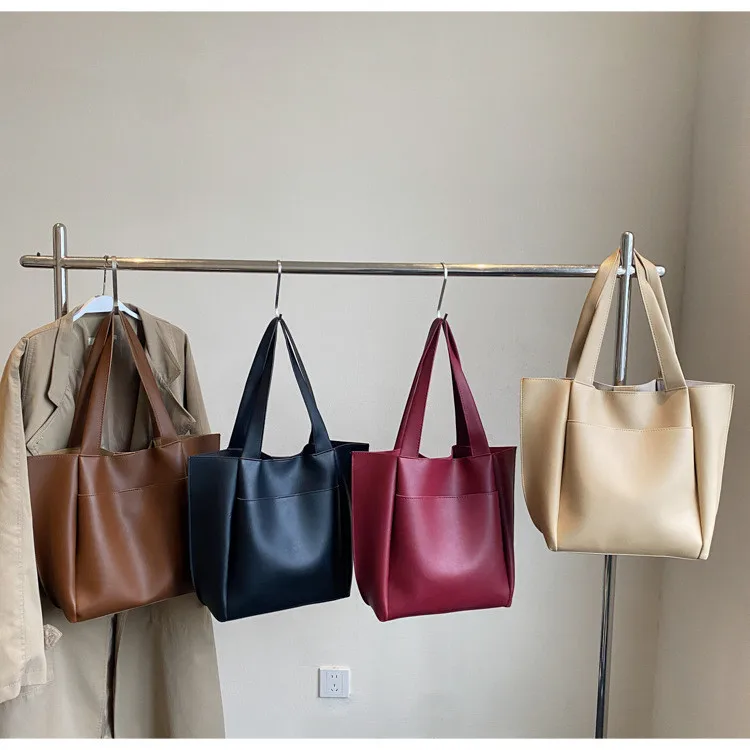 Sac fourre-tout élégant de Style coréen pour femmes, sac à main à bandoulière de grande capacité, à la mode et polyvalent pour un usage quotidien décontracté