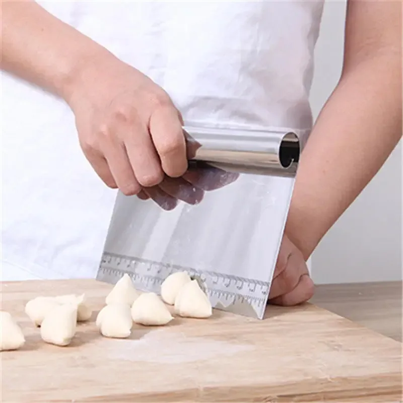 Stainless Steel Dough Pastry Scraper Chopper Baking Cake Cooking Spatulas DIY Baking Tools Multipurpose Bread Scale Separator