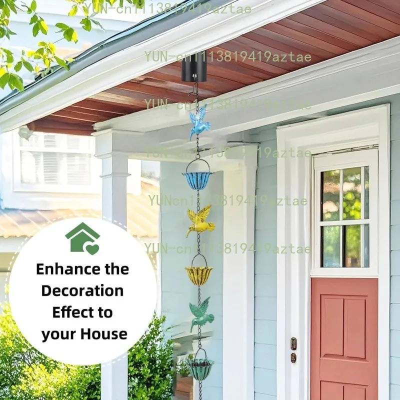 7.87Ft Metal Rain Chains For Gutters Eaves Drainage Accessory