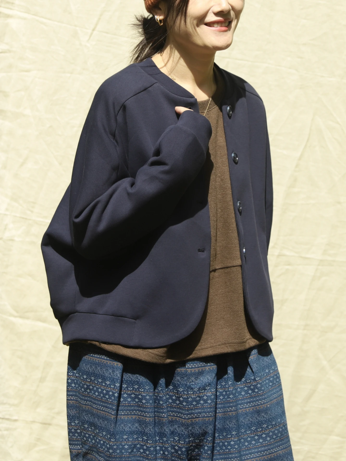 

Autumn Valley Casual Sle Baseball Jaet Sweatirt Open Cardigan Women's Loose Fit Slimming Outerwear Polyester Fiber