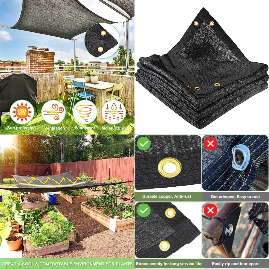 

Garden Shade Cloth, 70 20 x 20 Feet Resistant Sun Shade Net for Plants Outdoor Mesh Tarp with Reinforced Grommets Shade Cloth f