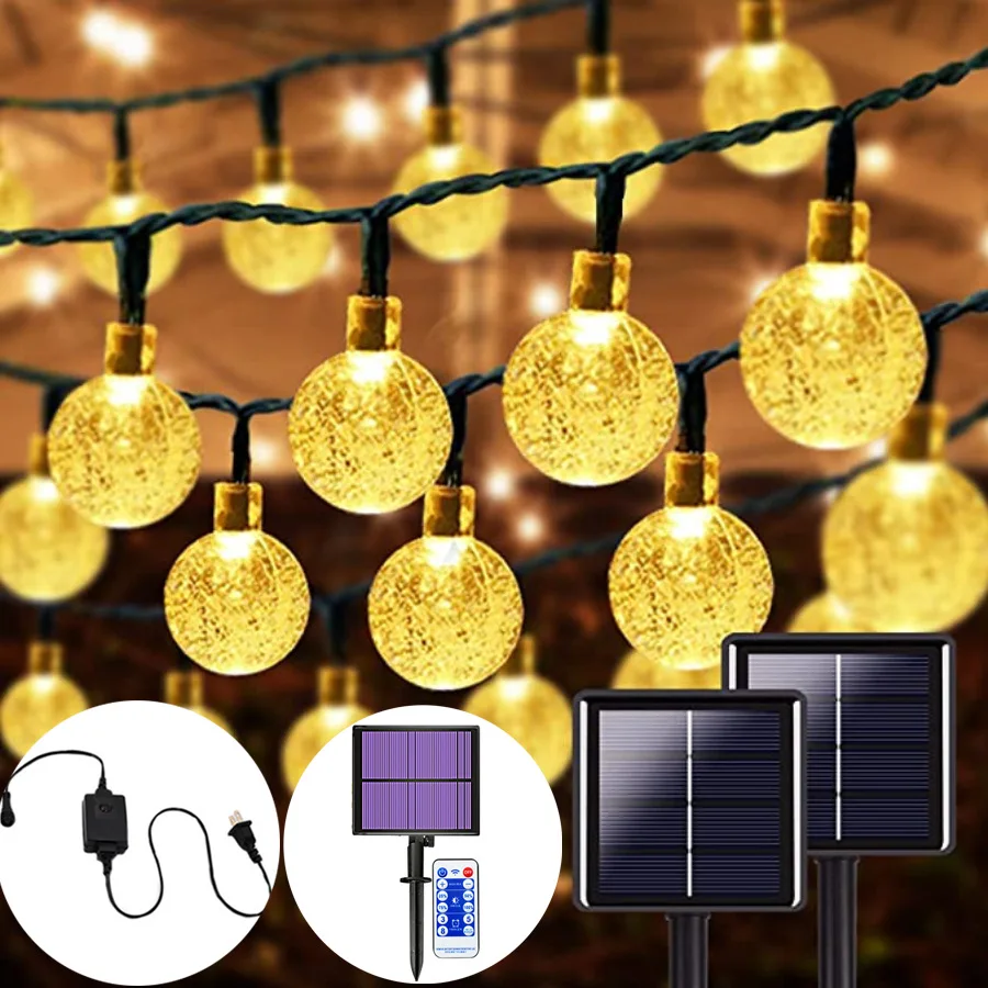 

Outdoor Light 100 LED Solar Light Outdoor IP65 Waterproof String Fairy Lamps Solar Garden Garlands Christmas Decoration 12M