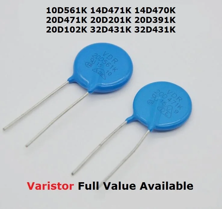 5PCS Varistor 32D431K 14D471K 14D470K 10D561K 20D201K Varistors 20D391K 20D102K 20D471K