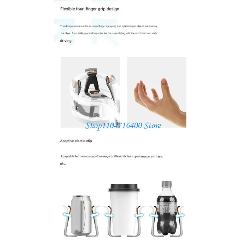 y1gd Space Saving Automotive Cup Holder Holds Bottles Cans Snacks Stable Vehicle Fit