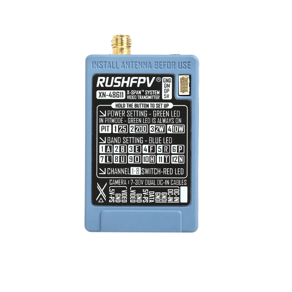 RUSHFPV XSPAN XN48611 4.8G - 6.1G 10W / X61728 6.1G - 7.2G 8W Video Transmission Kit  and Model Aircraft