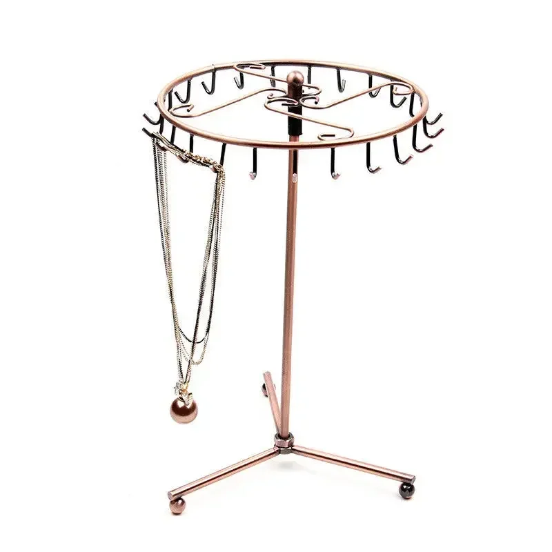 Pendant Bracelet Necklace Jewelry Storage Organizer Jewelry Holder Display Rotate Metal Shelf Hanger Ring Jewelry Display Stand