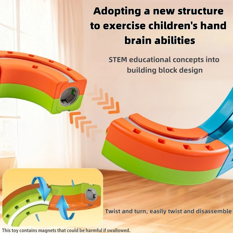 Elektrische Magnetische Auto Spielzeug Magie Flexible Rennstrecke Mit Anti-Schwerkraft für Kinder DIY Bausteine Spielzeug Zug Track geschenk