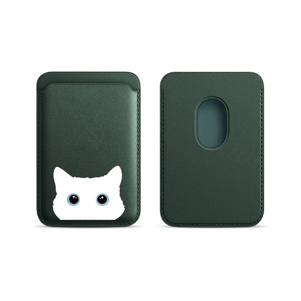 Niedliche Katzen-Lederkartenhalterung, Süße Kitty-Geldbörse, Telefonkartenhalter für Magnetische Hüllen, Geeignet für alle iPhone Magsafe-Karten-Handytaschen – Detail 17