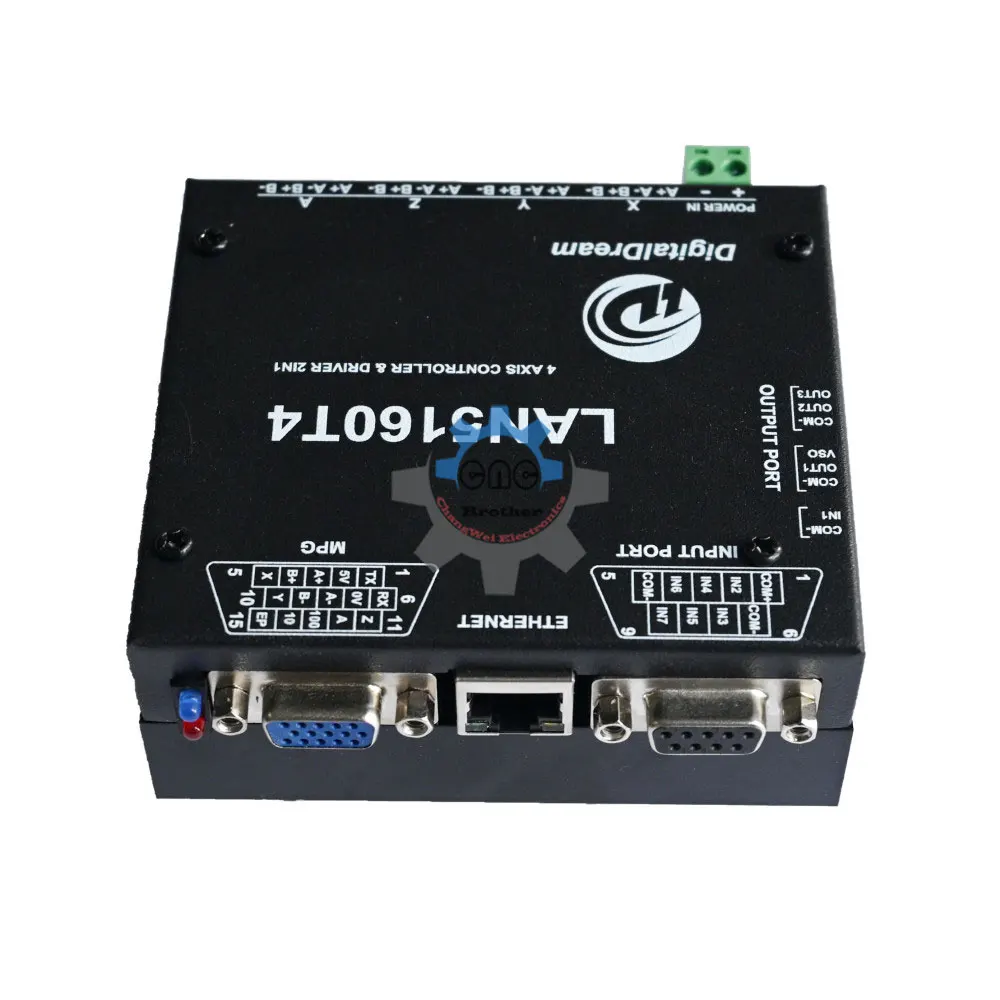 CNC Mach3 LAN5160T4 Ethernet 4-axis control card + NVMPG 6axis Handwheel With LCD Display 6 Axis MPG For DIY CNC Router