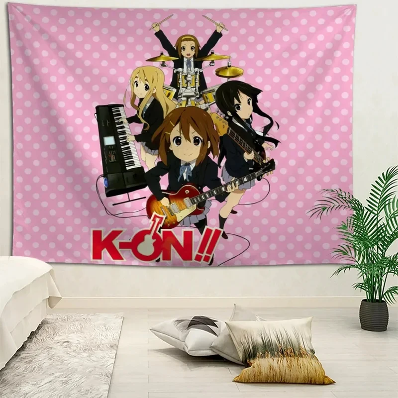 Kawaii Cute Anime Girl Group Tapestry Wall Decoration for Otaku Bedrooms And Dormitory Room Decor