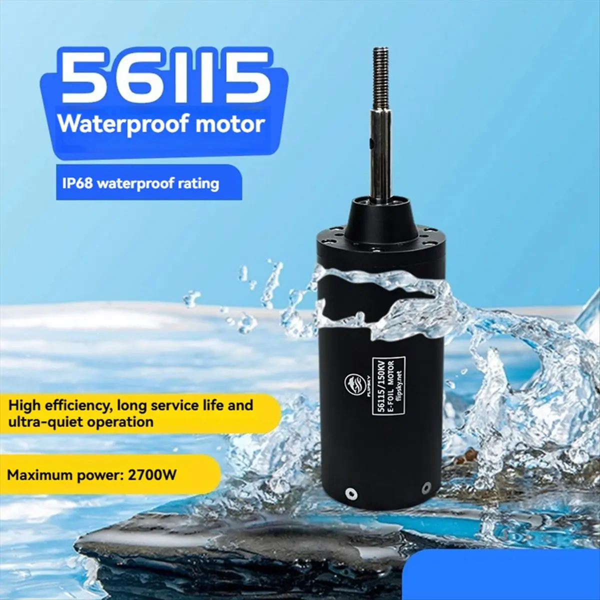 56115 Inner Rotor Brushless Motor 150KV 2400W IP68 Waterproof Motor for Surfing Boat Underwater Thruster Hydro Efoil