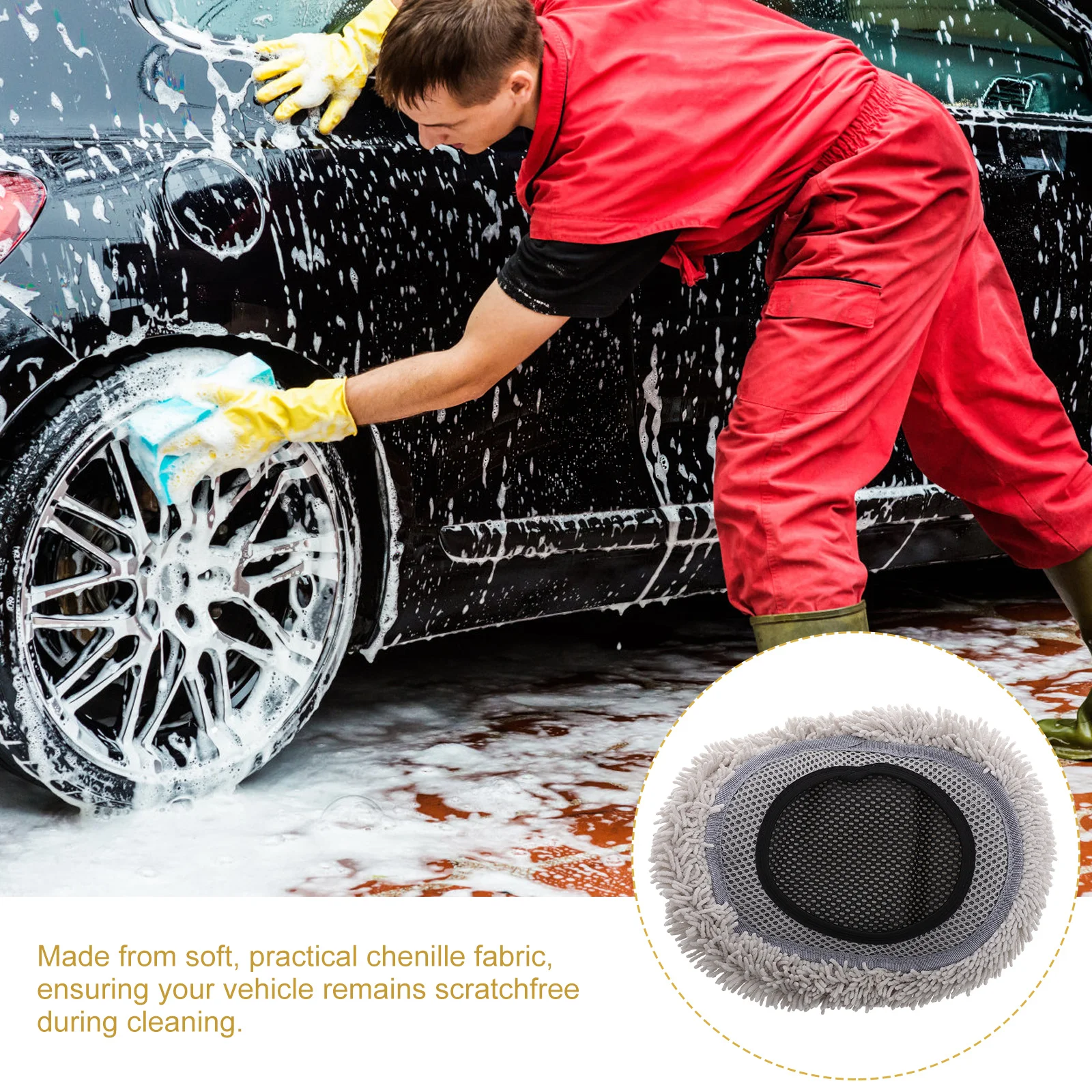 قماش بديل لرأس ممسحة غسيل السيارات الناعمة المقاومة للخدش لتفصيل مستلزمات تنظيف السيارات