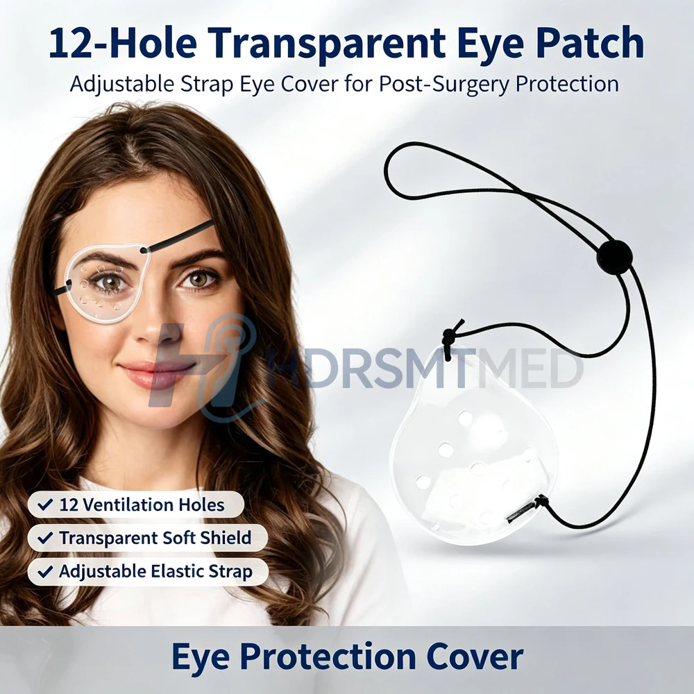 5-50PCS Protective Multihole Transparent Eye Mask Adjustable Breathable Single Eye Mask After Surgery Protective Eyepatch