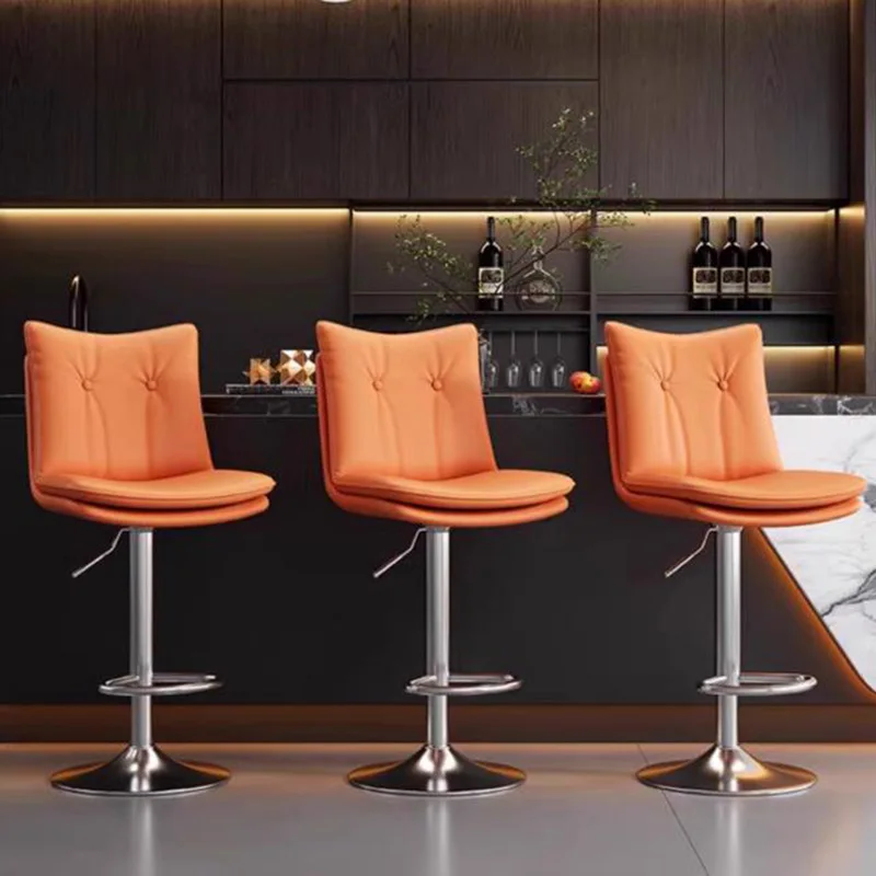 الحد الأدنى عالية الشمال بار البراز مكافحة مكتب مطعم مع كراسي بار الظهر الجلود قابل للتعديل Bancos دي بار أثاث المنزل #5