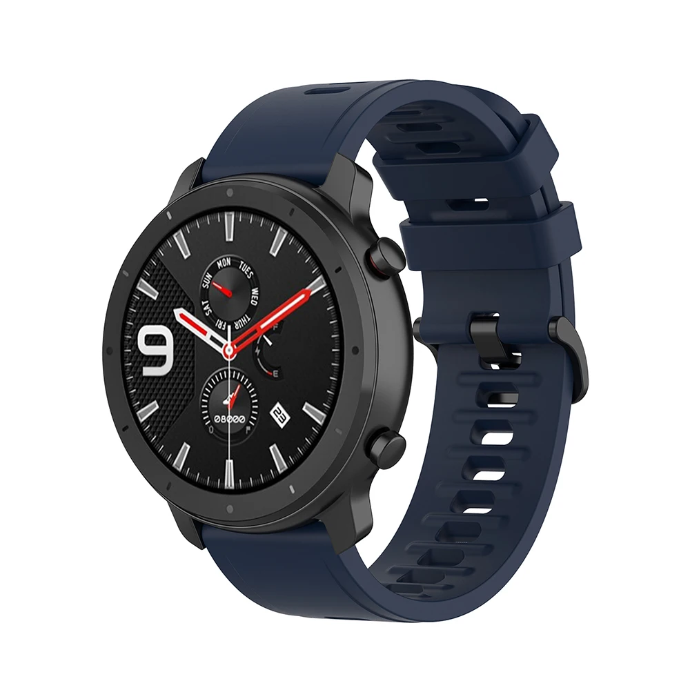 20 مللي متر 22 مللي متر سيليكون حزام ل Huami Amazfit GTR 42 مللي متر 47 مللي متر استبدال حزام (استيك) ساعة ل Garmin Venu SQ Forerunner 245 255