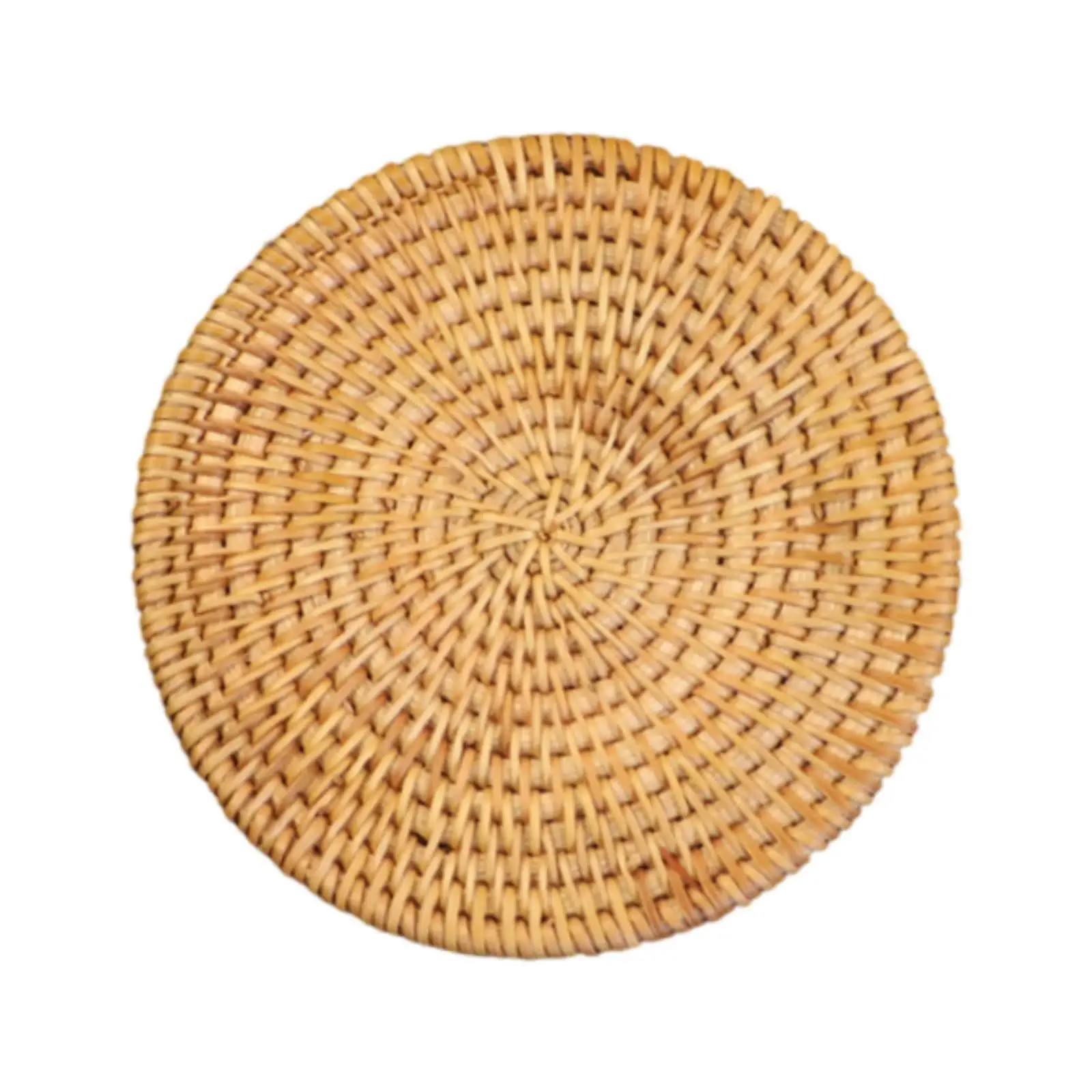 Rattan Coaster Decorative Handwoven for Hot Pans Heat Resistant Mat Plate Pad Woven Trivet for Dining Table Coutertop Coffee Mug