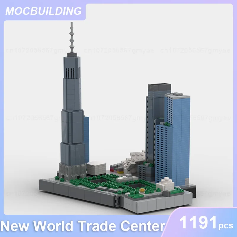 New World Trade Center Model MOC Building Blocks DIY Assemble Bricks City Architecture Educational Creative Toys Gifts 1191PCS