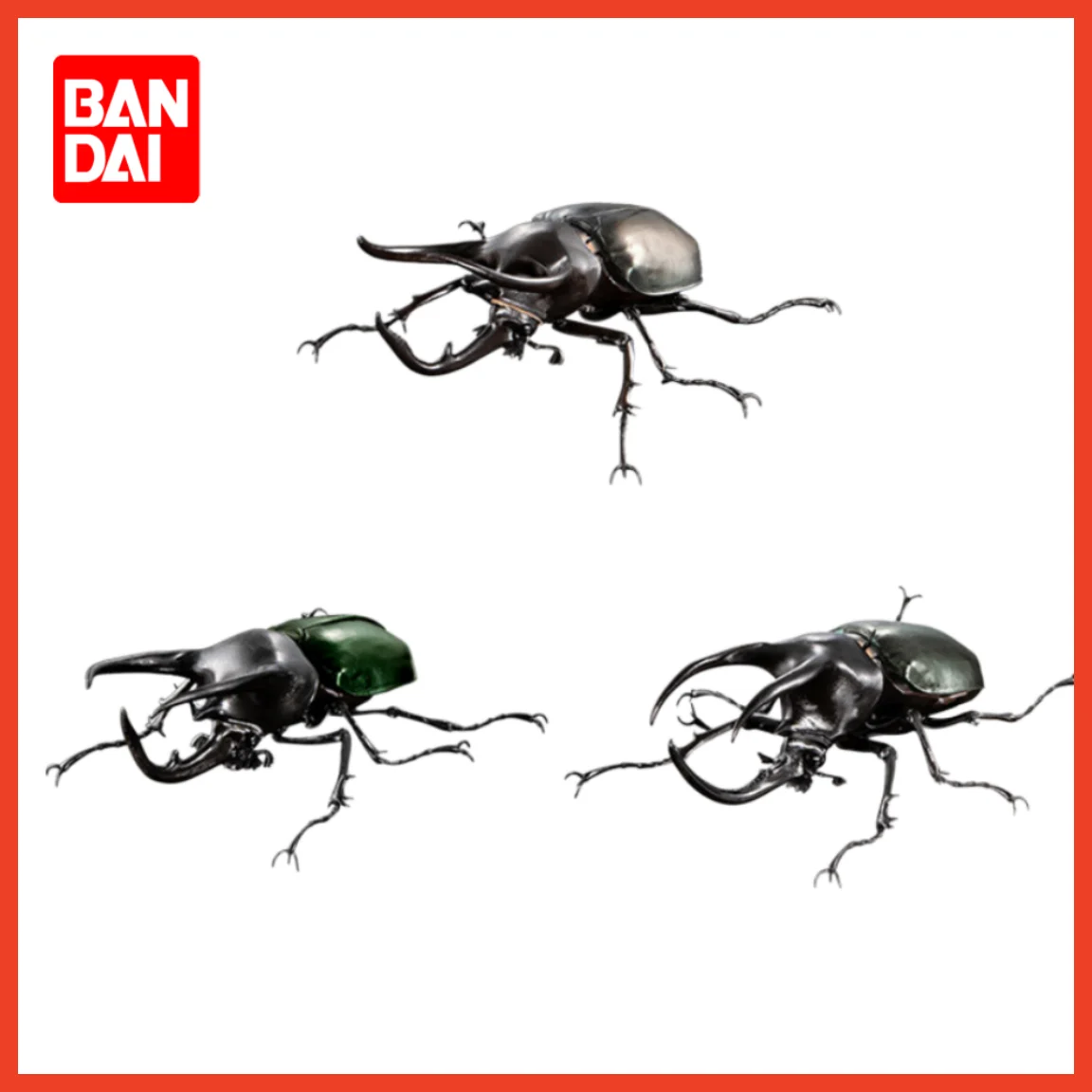 Bandai Giant Beetle Model Simulation Insect Chalcosoma Atlas Caucasus Gashapon Collectible Desktop Ornament For Adult Collectors