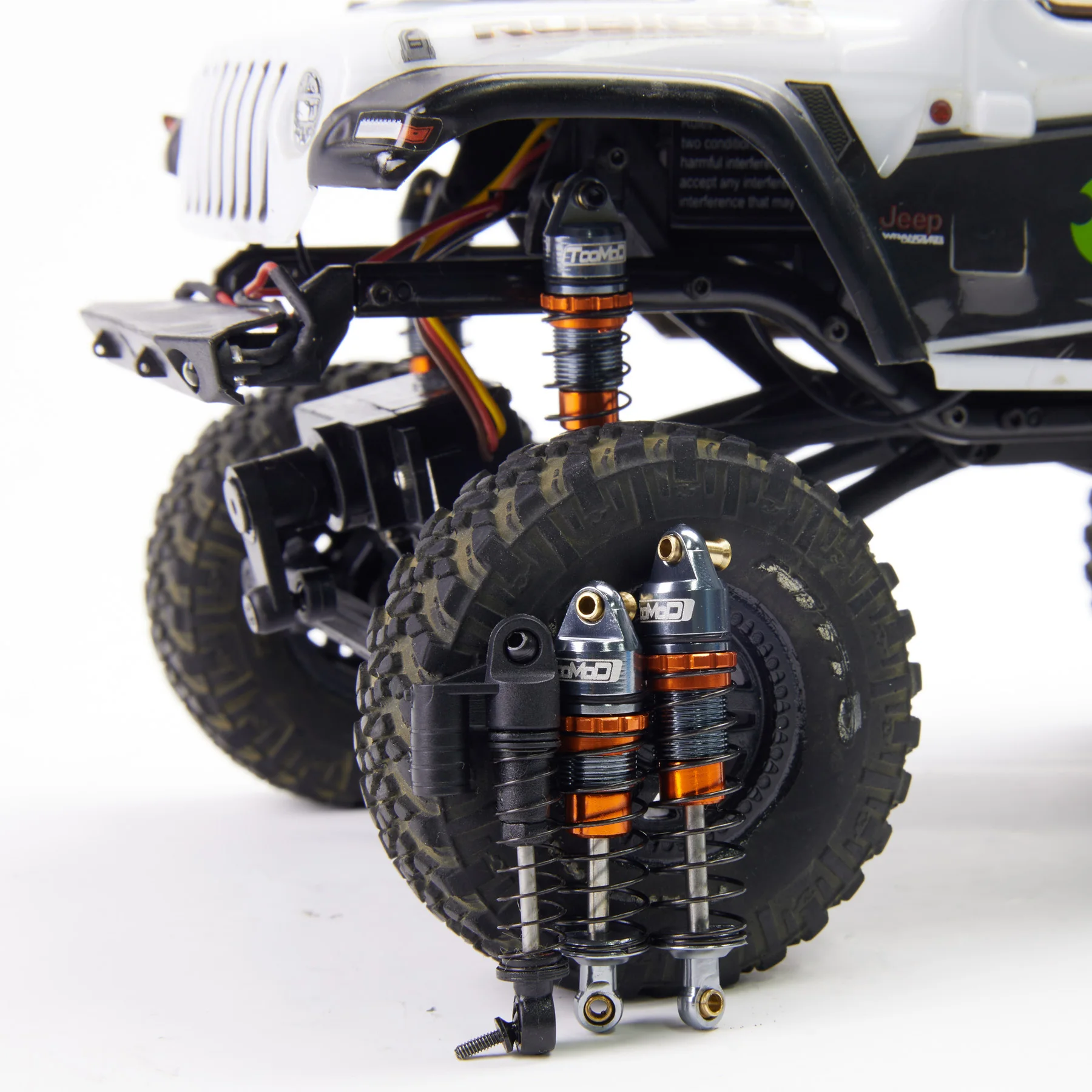 

1/24 RC масляные амортизаторы, алюминиевый регулируемый большой диаметр для осевого SCX24 FCX24 1/24, обновление радиоуправляемого автомобиля, запасные части (4 шт.)