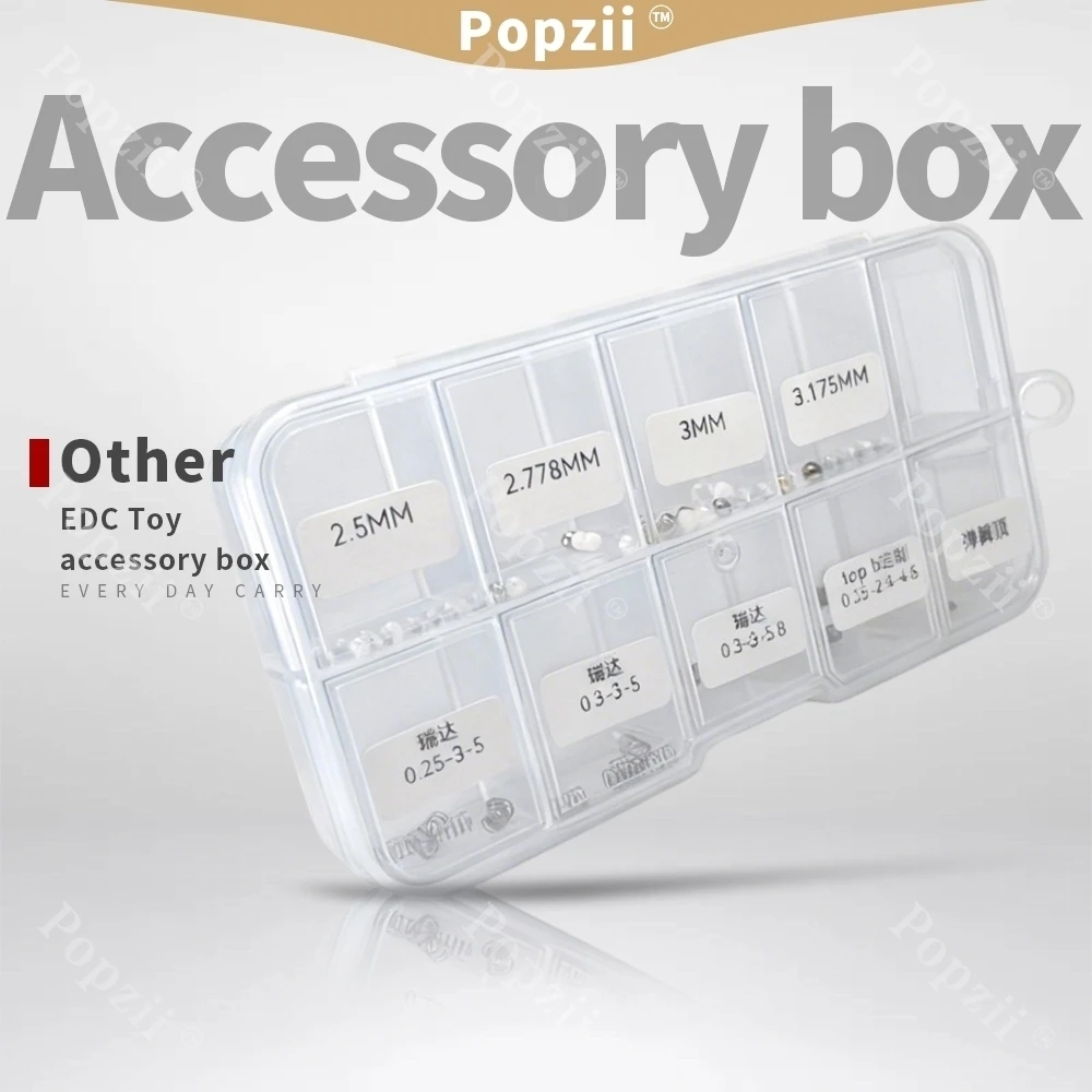 Decompression Toy Push Slider EDC Fidgeting Toys EDC Bead Spring Accessory Box