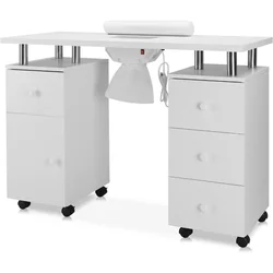 Manicure Table Nail Desk for Nail Tech,Nail Table Station Electric Dust Collector, Nail Makeup Storage for Beauty Salon Acetone