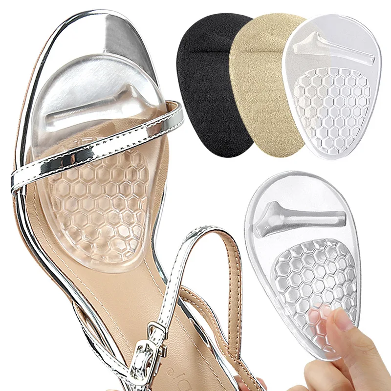 Forefoot Pad Gel Honeycomb High Heel Pressure Relief Forefoot Soft Self-adhesive Shock-absorbing Particle Massage Anti-slip
