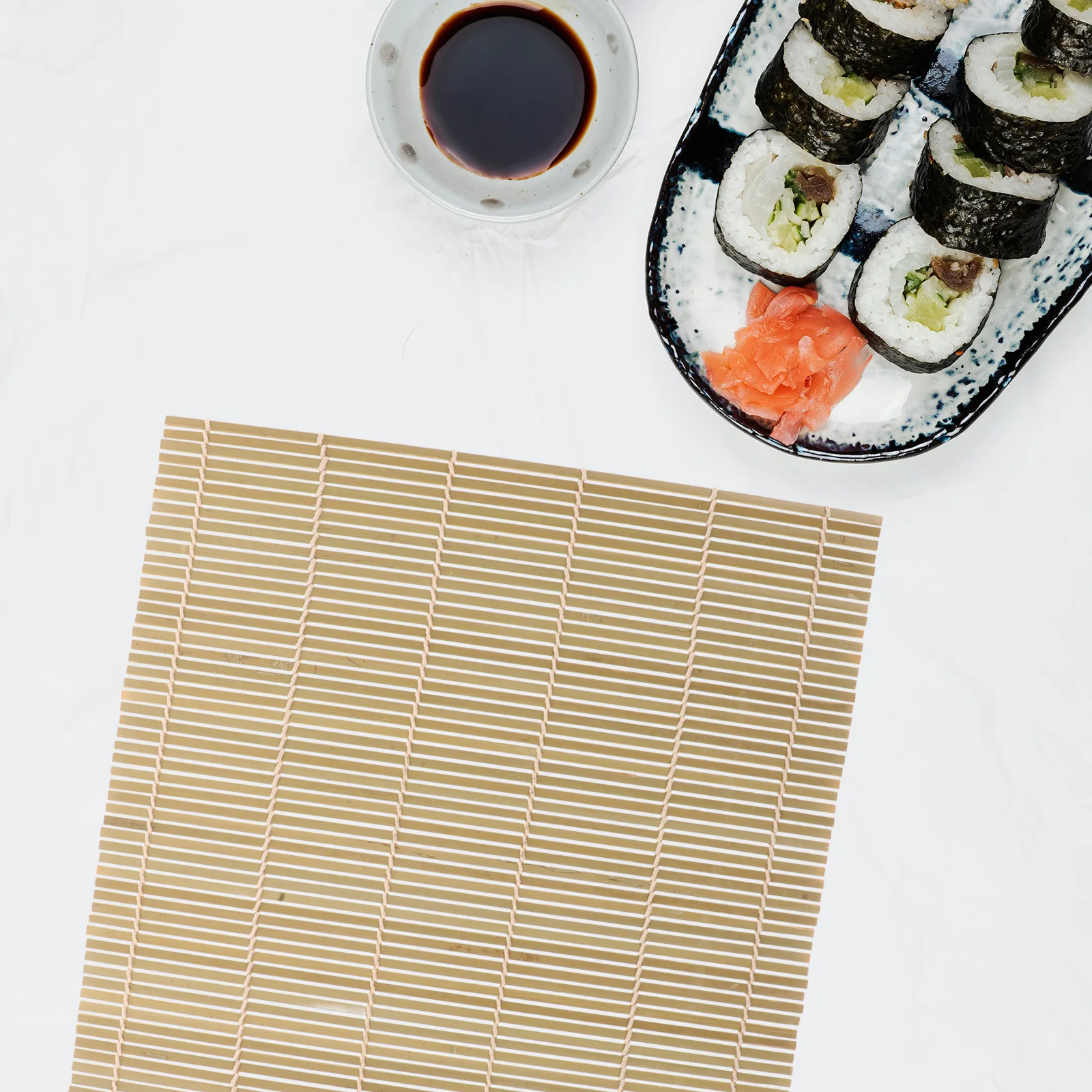 

Bamboo Sushi Rolling Mat Wear Resistant Material Fast Easy Preparation Unique Creative Touch Sushi Maker Kit Home Kitchen