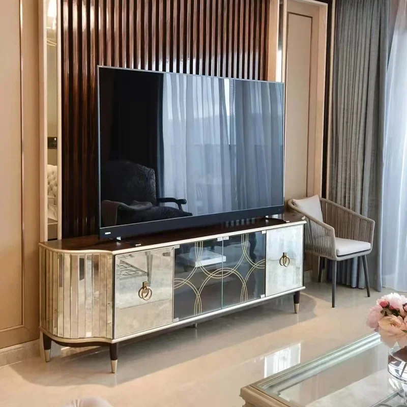 

American light luxury solid wood TV cabinet