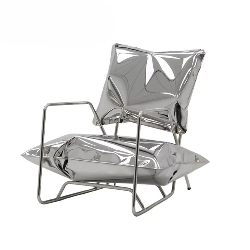 

Original design Stainless steel lounge chair Rugged and durable Indoor and outdoor living room furniture Lounge chair Waterproof