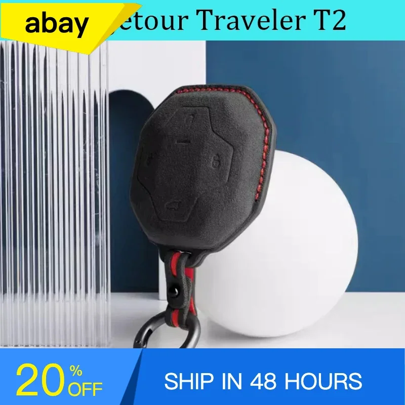 

Fit for JETOUR Traveler T2 2023+ Car Key Cover Suede Three-dimensional Key Bag Protective Shell Buckle Modification Accessories