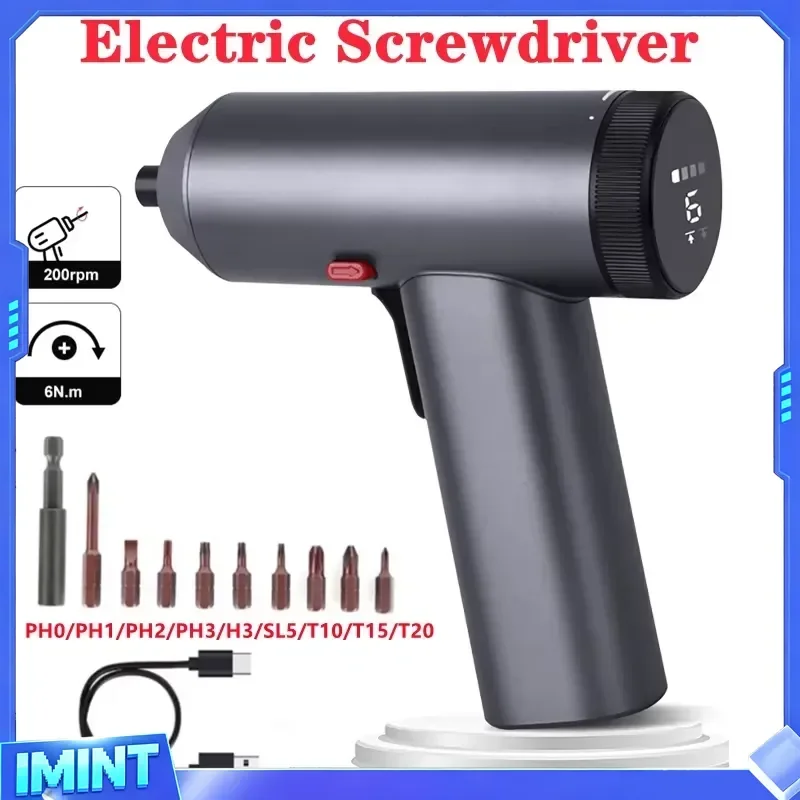 Wireless Electric Screwdriver Rechargeable Electr Screwdriv Tools Home Appliance Repair Type-C Charging Screwdriver Power