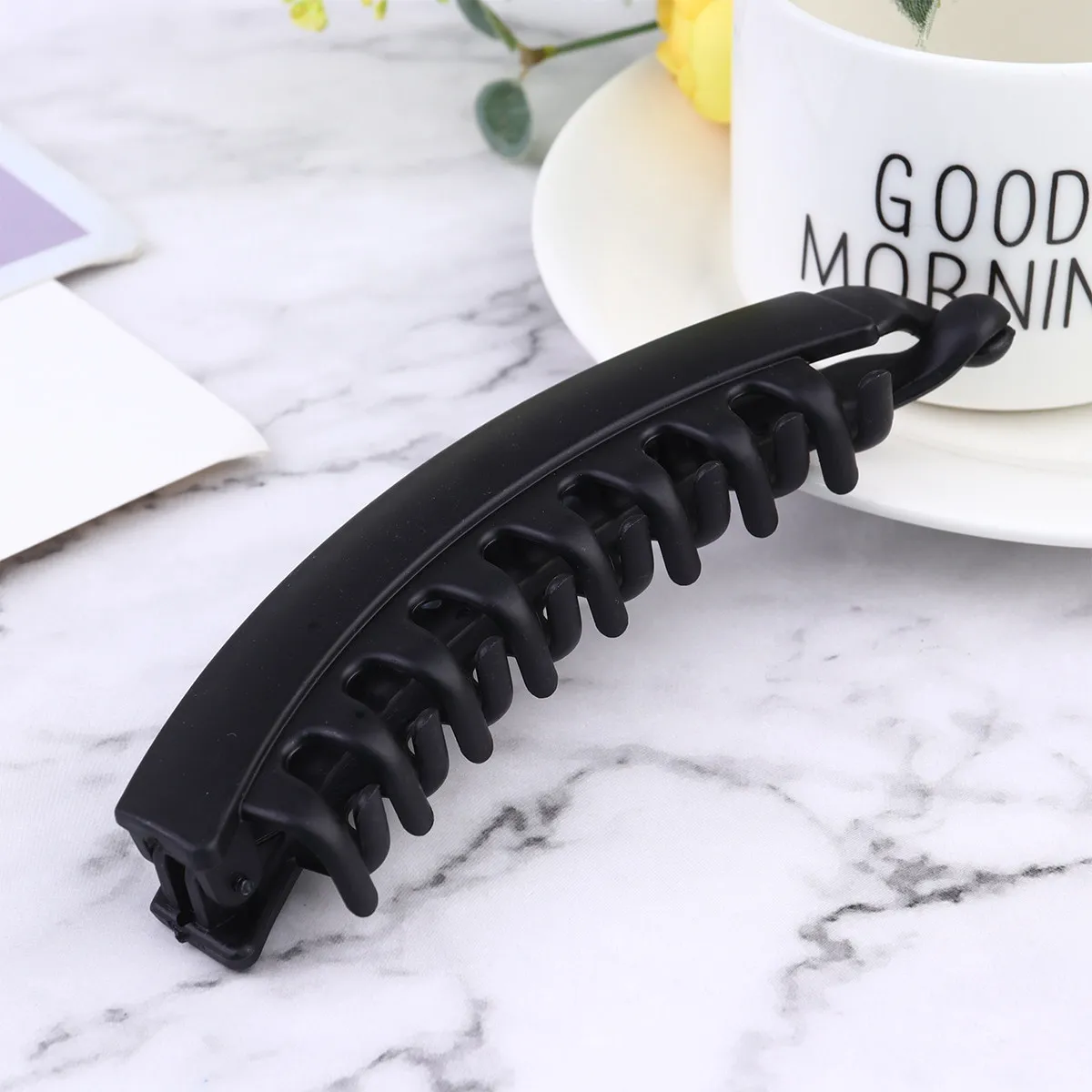 

10Pcs Banana Hair Clips Plastic Fashion Chic Toothed Spring Clamps for Women Work Party Yoga Shower Makeup Styling Fishtail