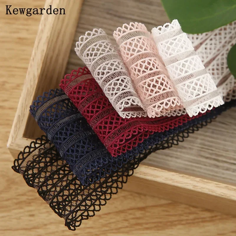 Kewgarden Handmade Tape DIY Hair Bow tie Ribbons Packing Riband Hollow Elasticity Stripe Ribbon 1\