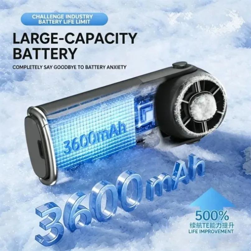 

Aluminum Alloy Handheld Fan Digital Display USB Rechargeable 4-Speed Long Battery Life Pocket Size For Home Office Outdoor Use