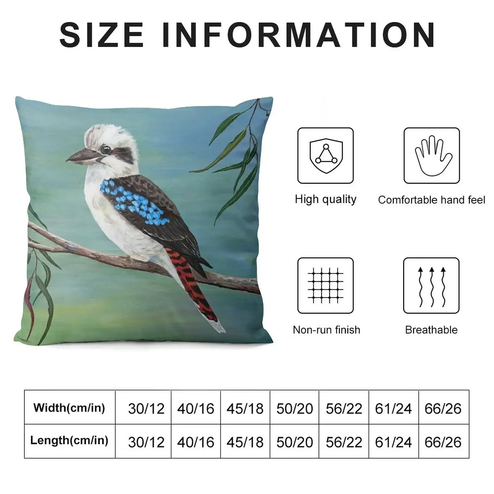 Kooka the Kookaburra Throw Pillow Cushion Cover Set luxury throw pillow covers Sofa Cushions Cover pillow