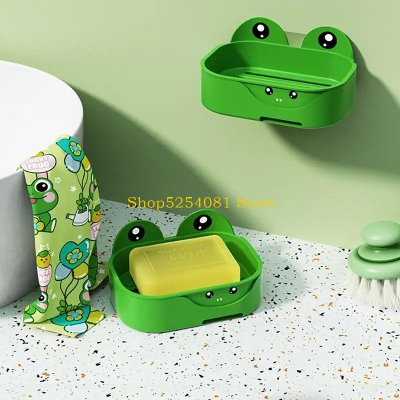 AXYC Playful Frogs Soap Dish Innovative Design Soap Holder with Drainages System for Tidys Bathroom