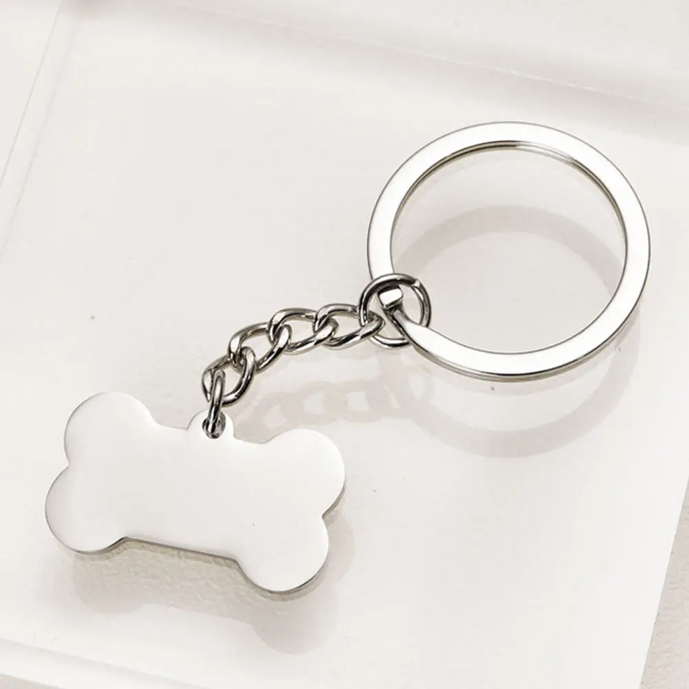 

6 Stainless Steel Dog Tag Pendants Blank Metal Stamping Tags DIY Pet ID Key Chain Accessories Unfinished Decor Craft