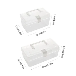 1Pc Mask Storage Box With Handle Household Dust-proof Sealed Large-Capacity Box Waterproof Dustproof Sundries Storage Box Holder