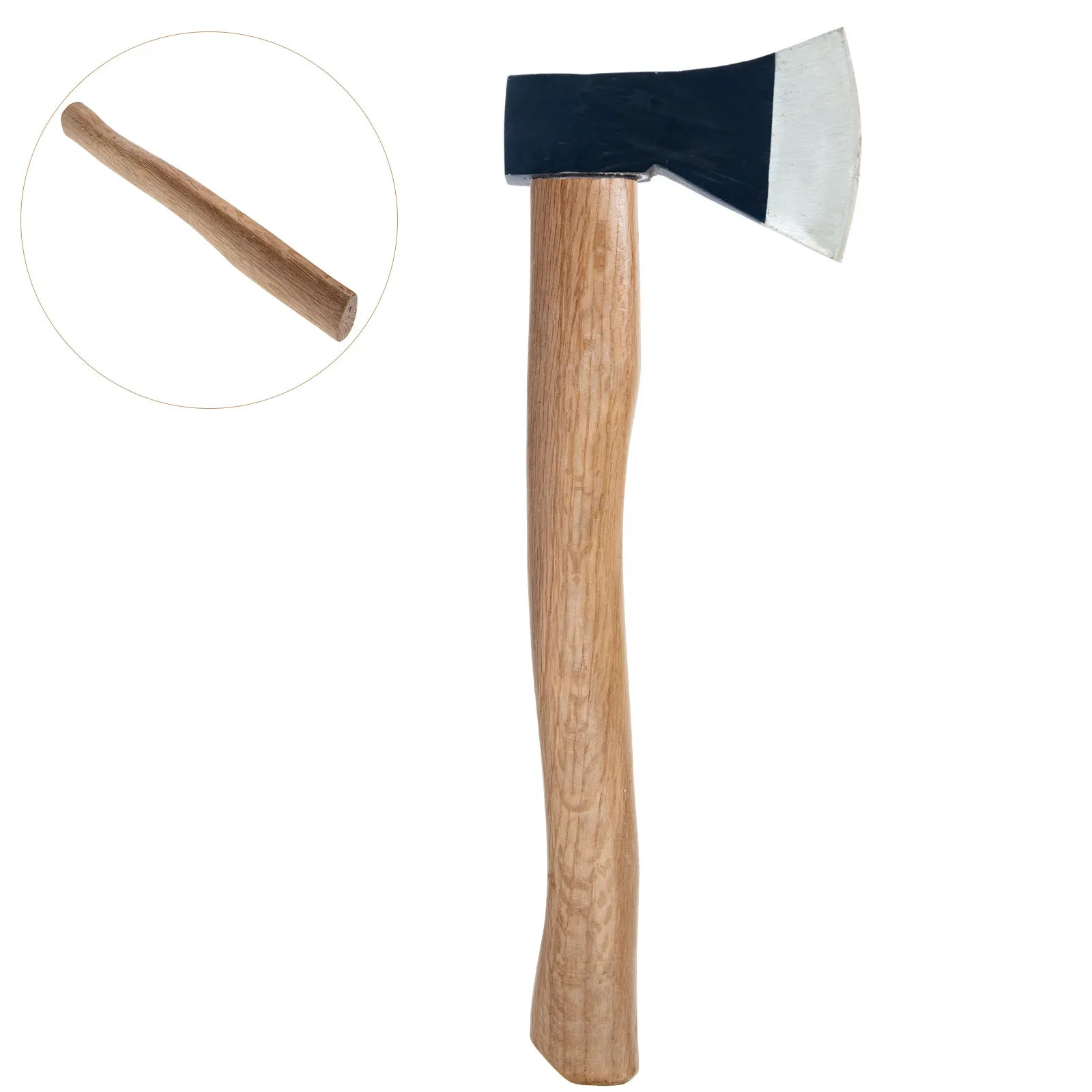2Pcs Gardening Axe Handle Replacement Oak Wood Hatchet Grip Universal Fit for Farming Garden Tool Handle Wooden Grip for Axe