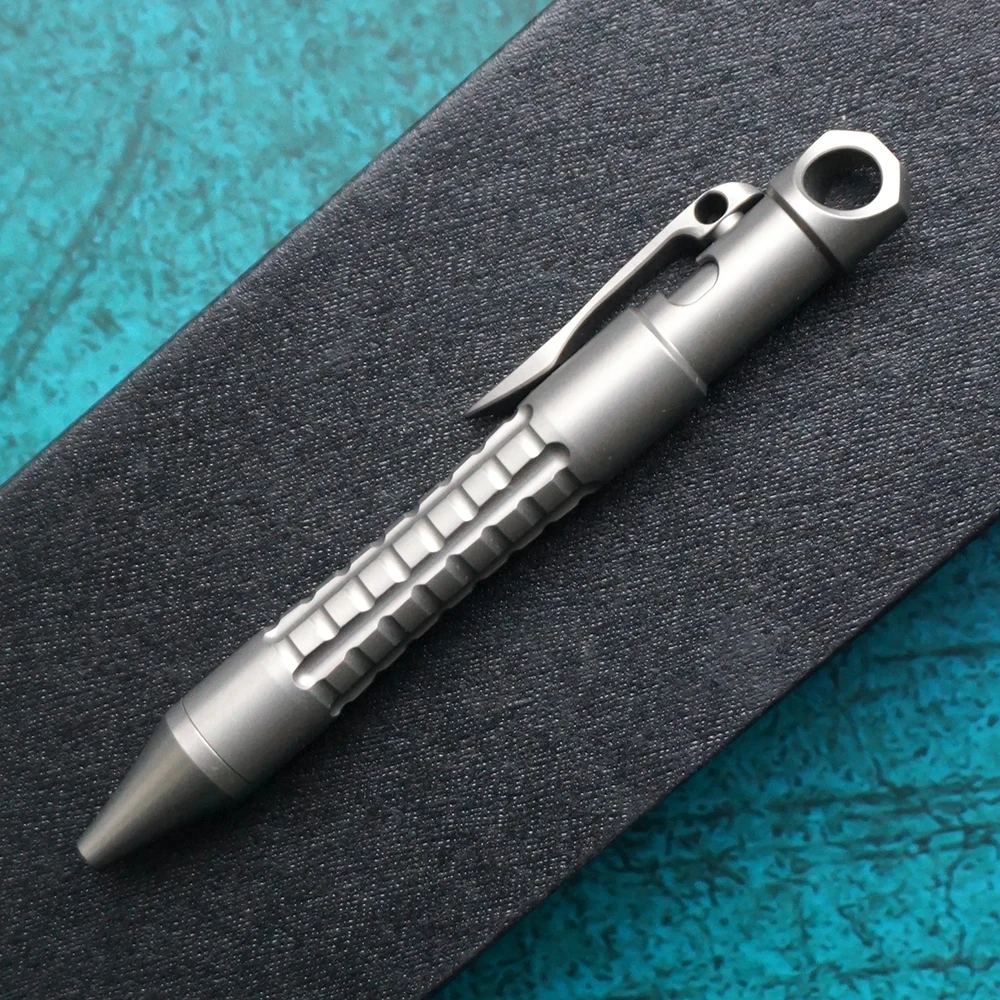 Titanium Alloy Mini Tactical Pen Bolt Action Mini Pen Multifunction Pocket EDC Pen Keychain Writing pen  Window Breaking Tool