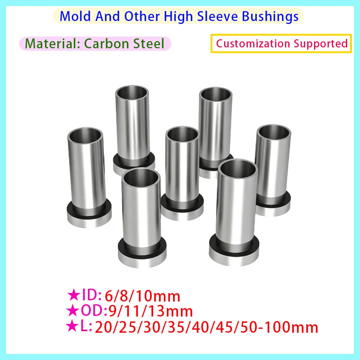Mold Equal Height Sleeve Bushing, CSR Sleeve, Screw Sleeve Bushing, Ejector Lift Sleeve, M6/M8/M10 Stripper Plate Sleeve