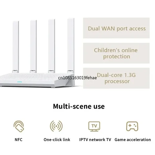 Imagen 2 del producto Nuevo enrutador Xiaomi AX3000T IPTV red de malla puertos Gigabit Ethernet juego acelerador repetidor Modem amplificador de señal