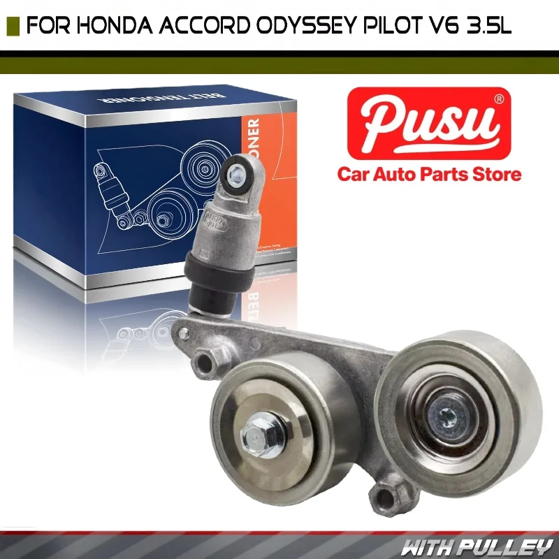 

Engine Belt Tensioner w/ Pulley for Honda Accord Odyssey Pilot V6 3.5L 31170R70A01, 31170RKB005, 31170-R70-A01, 31170-RKB-005