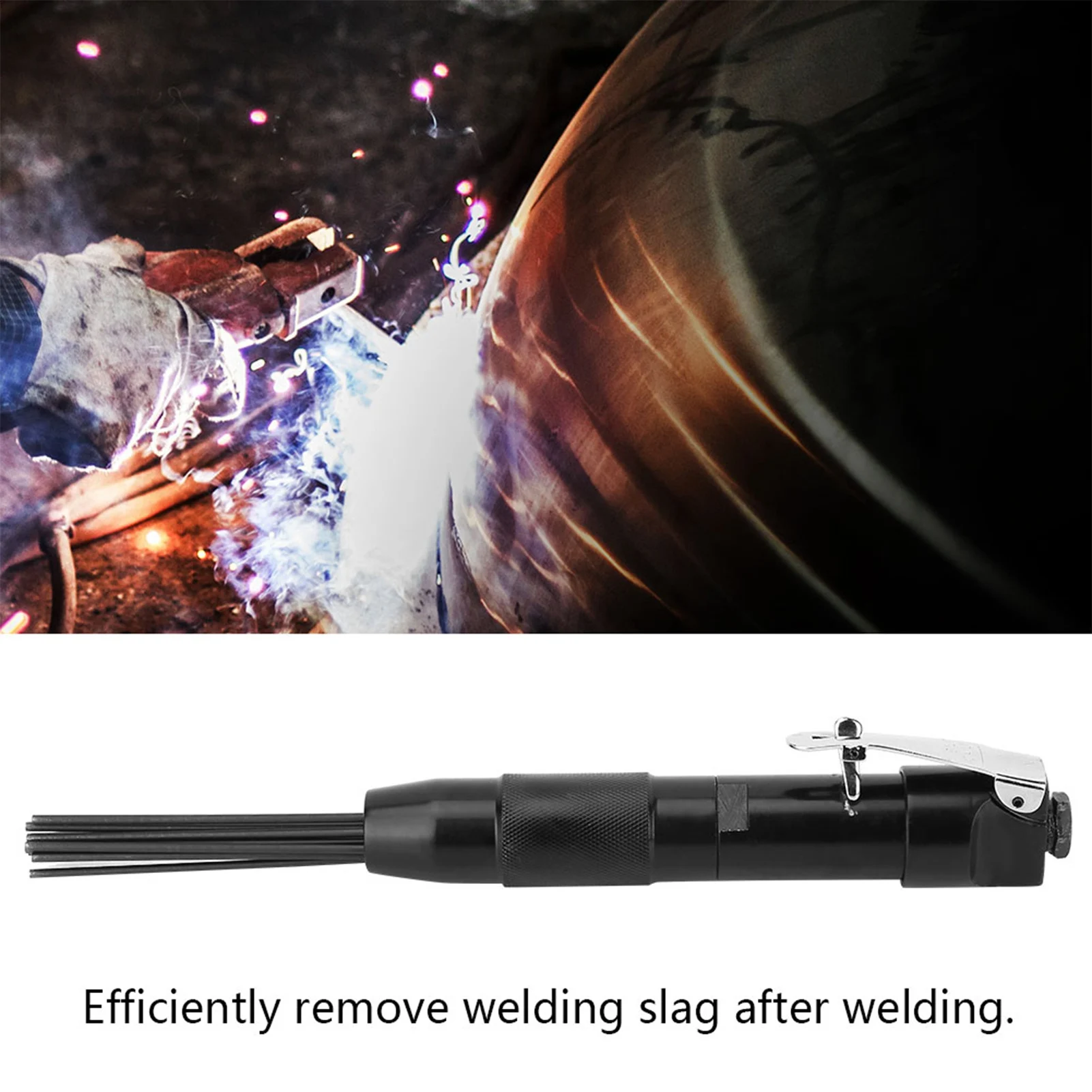 

Deburring Tool Needle Slag Tool 4400 rpm Needle Slag Cleaner Air Pneumatic Rust Corrosion Slag Remove Deburring Cleaning Tool