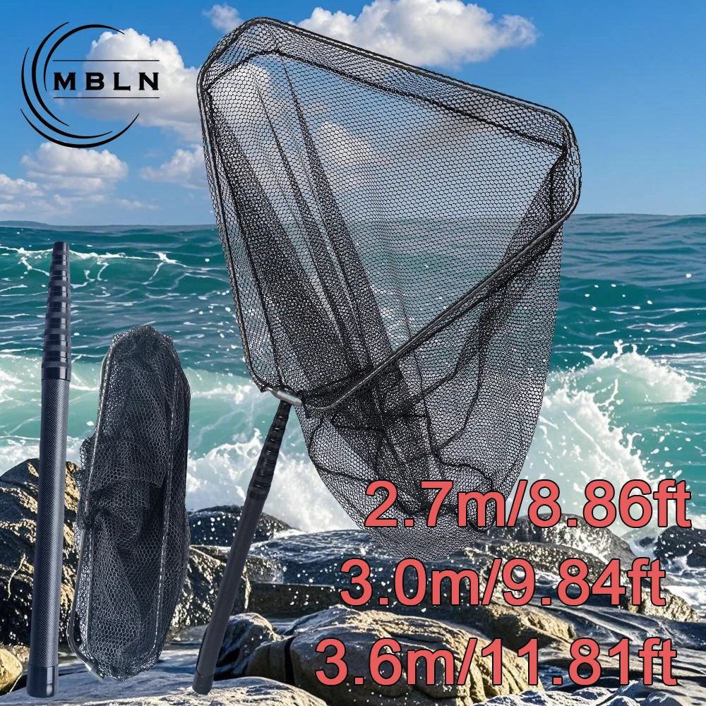 mbln-telescopic-positioning-fishing-net-99-carbon-fiber-rod-60cm-rubber-coating-net-rock-and-boat-fishing-hand-net
