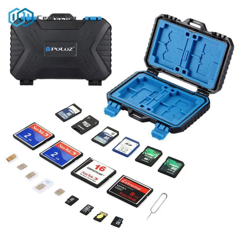 Slots Waterproof Memory Card Carrying Case Protector Holder Box Storage Bag For TF Nano-SIM