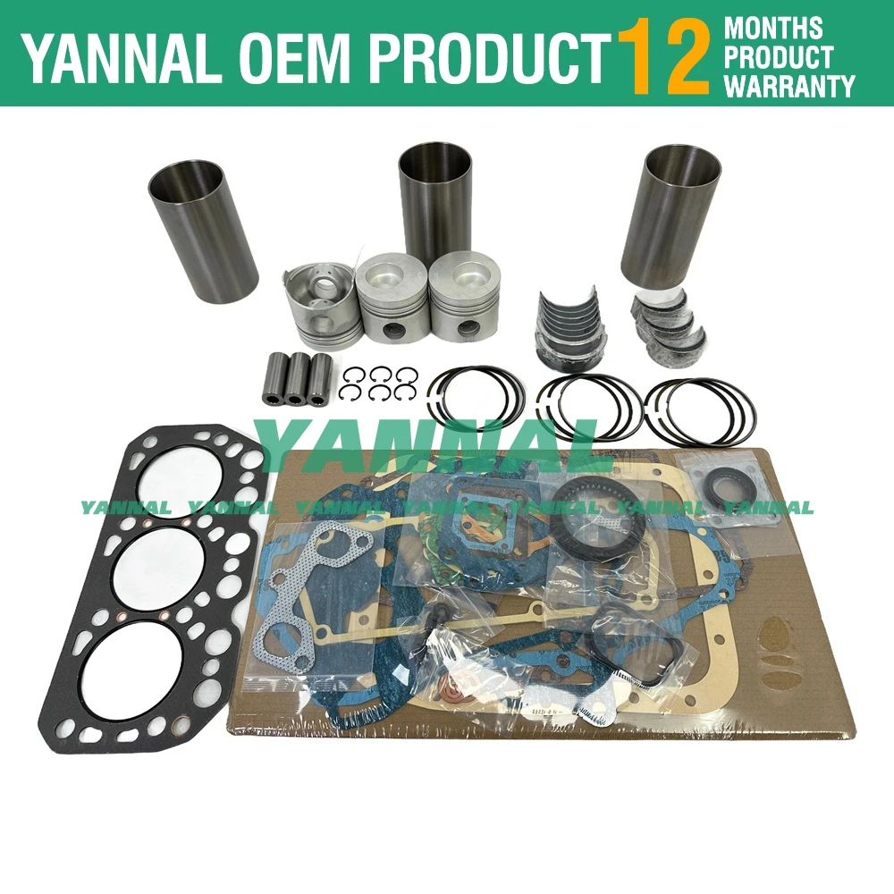 New K3M Overhaul Rebuild Kit For Mitsubishi Engine Fit MT300 MT301 Tractor Spare Parts