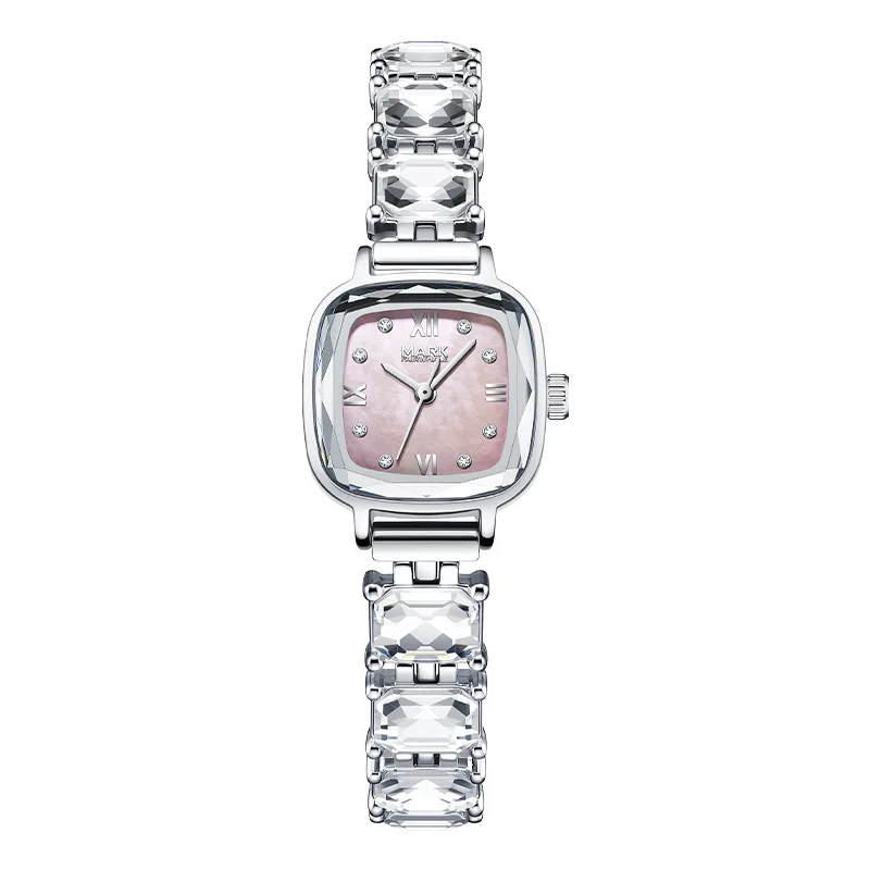 New Hot Decorative Square Alloy Ultra-Thin Quartz Watch for Women with Waterproof Jewelry Clasp Dressy Style